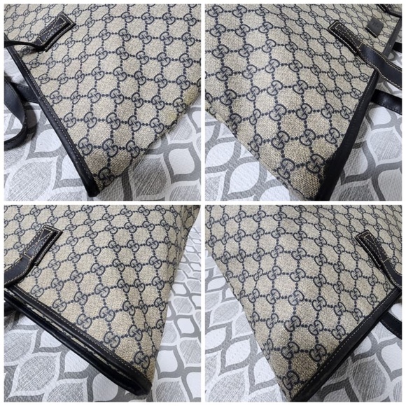 Authentic Gucci GG Supreme Tote Bag Beige/Dark brown - Picture 9 of 15
